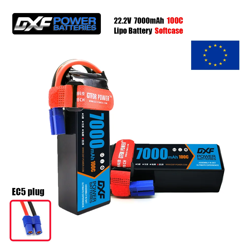 DXF 6S Lipo Battery 22.2V 7000 - 6S Lipo Battery 22.2V 5000Mah recension och pris