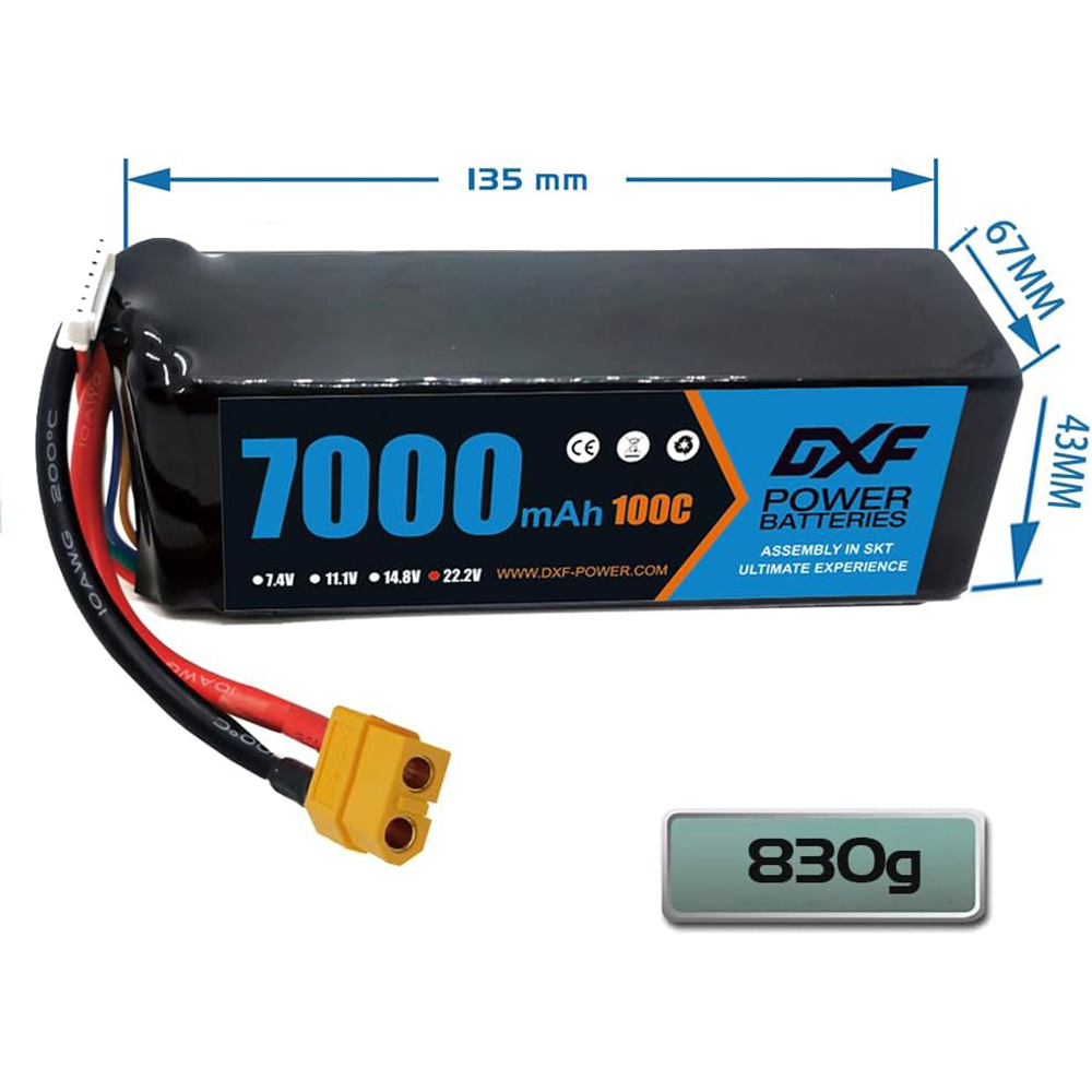 DXF 6S Lipo 10000mAh 7000mAh 5 - 6S Lipo Battery 22.2V 5000Mah recension och pris