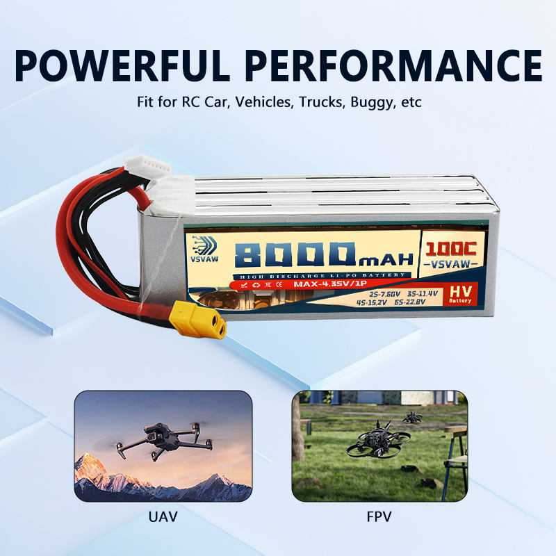 2026 New 6S 22.8V 8000mAh 100C - 6S Lipo Battery 22.2V 5000Mah recension och pris