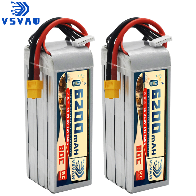 Upgraded VSVAW 6S 22.8V 80C/16 - 6S Lipo Battery 22.2V 5000Mah recension och pris